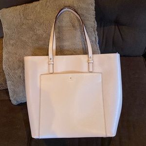 New without tags Kate Spade light pink leather tote bag
